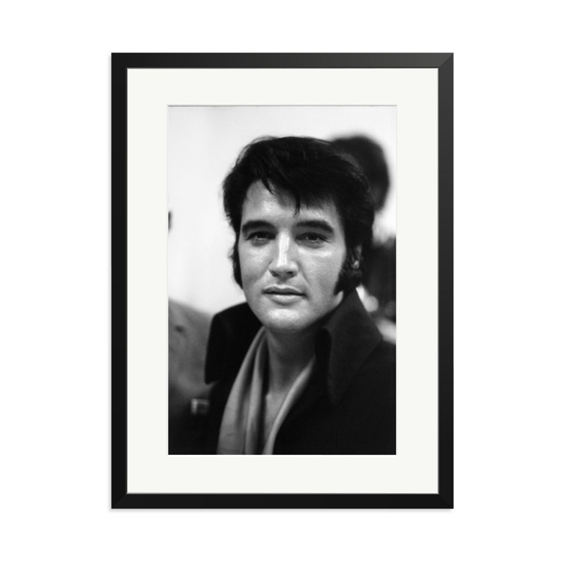 Elvis Presley in Las Vegas, 31" H x 23" W, Black