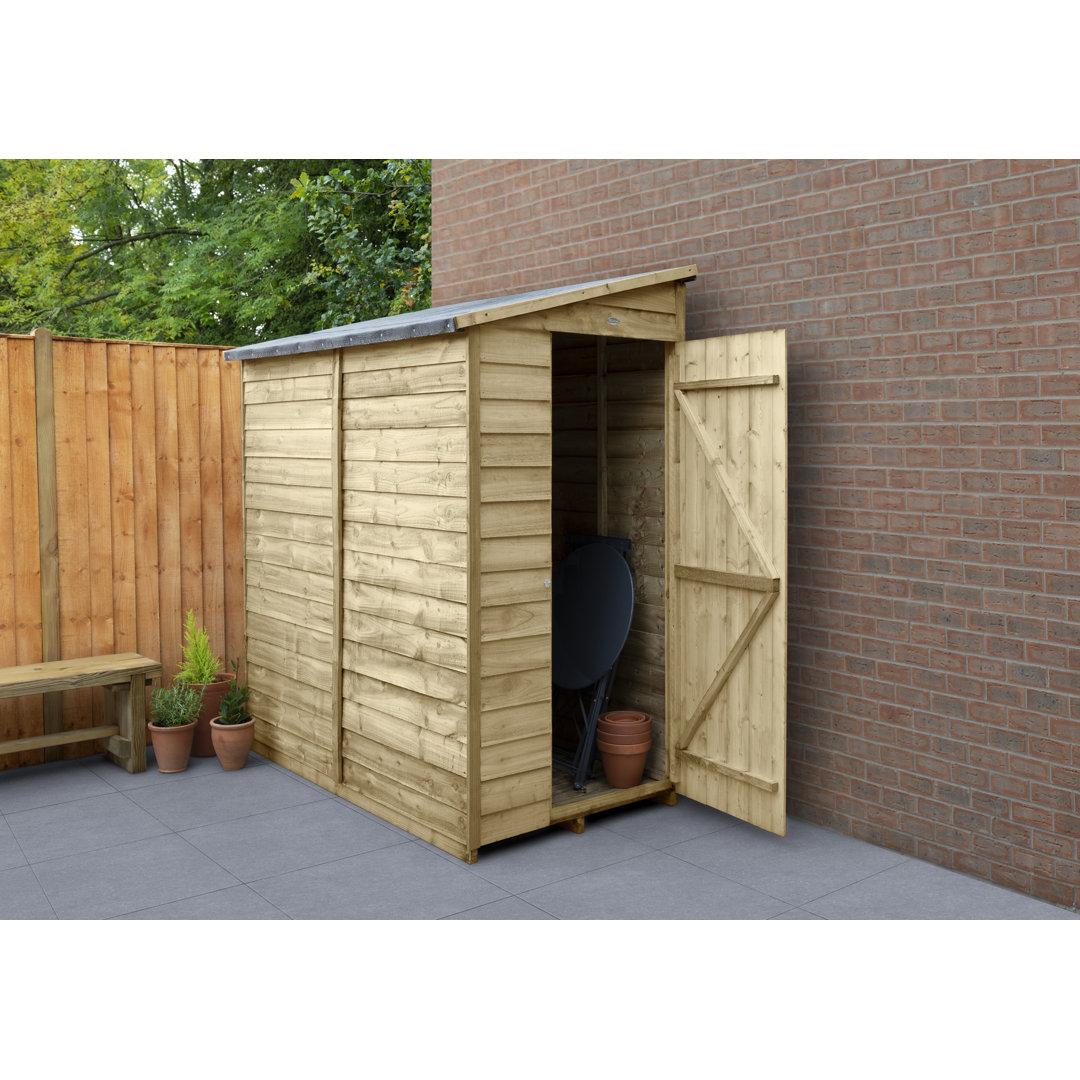 4Life Pressure Treated 6X3 Pent Shed - No Window