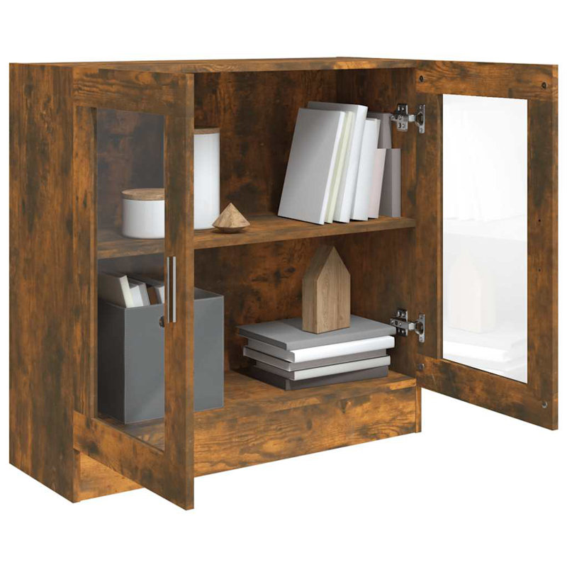 Vitrine vidaXL Vitrine, Chêne fumé