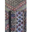 Tapis de couloir bleu en laine noué à la main de conception unique 3 pi x 10 pi années 2000 Jijim