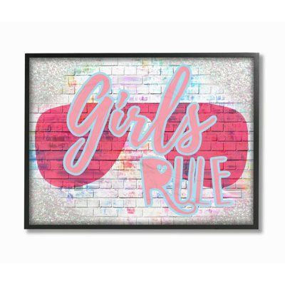 " Urban Glam Girls Rule Phrase With Pink Shades " by Daphne Polselli