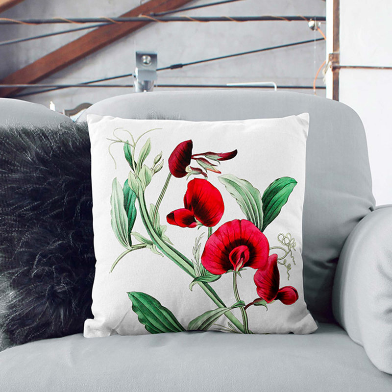 Square Cushion, 55cm H x 55cm W x 20cm D, White