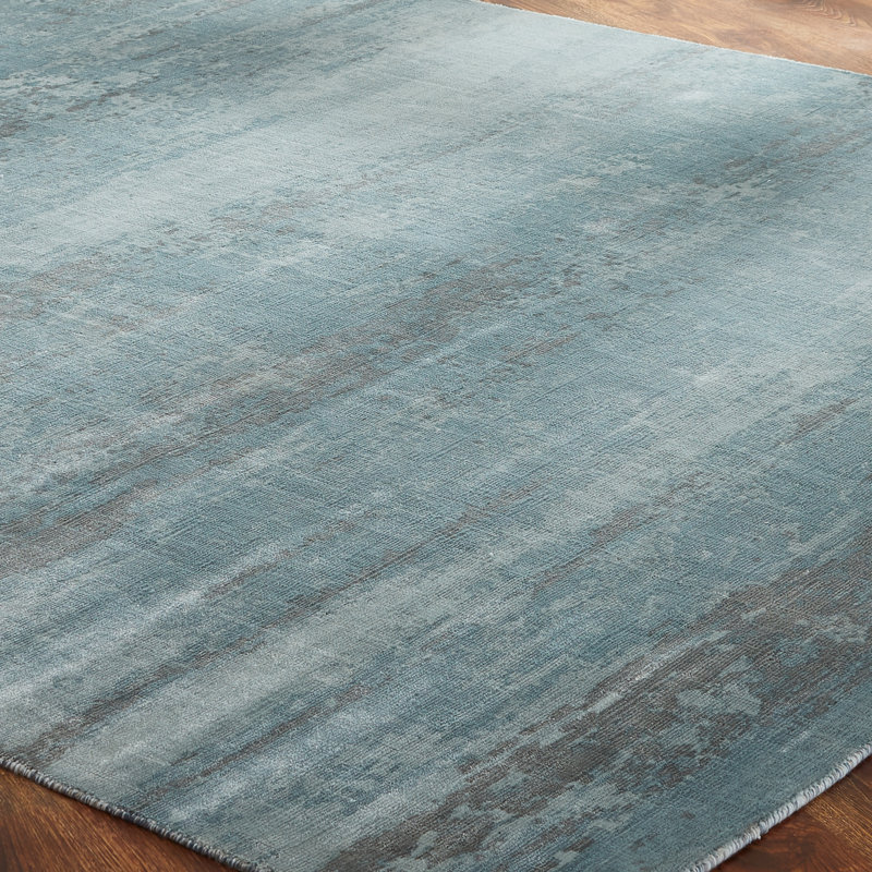 Eclectic Area Rug in Blue, Rectangle 2' x 3'