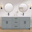 Meuble-lavabo 72 po sans lavabo supérieur, base d'armoire seulement, rangement pour salle de bain à 3 tiroirs, conception à quatre portes, résistant à l'eau et aux taches, non assemblé-118473472