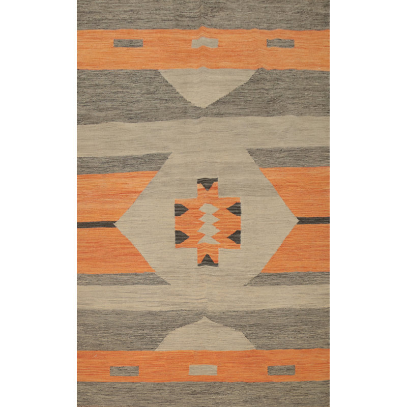 Tapis tissé à plat géométrique Kilim