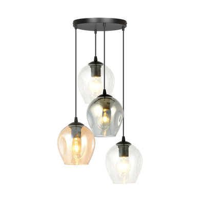 Cadi-Grace 4 - Light Black Cluster Pendant