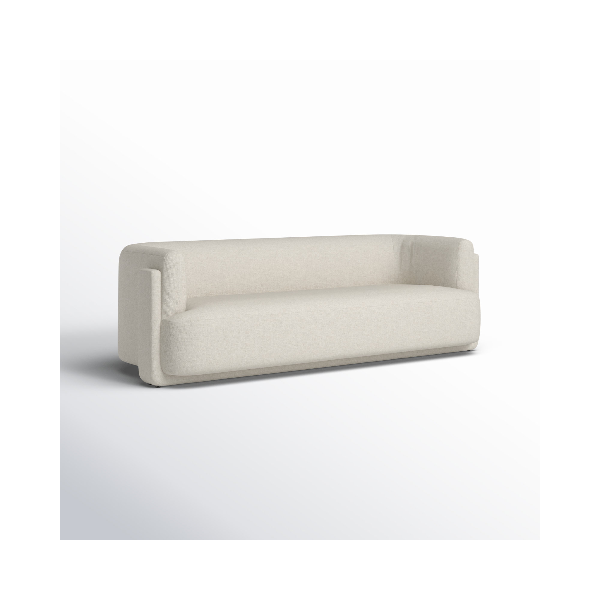 Rue 95" Upholstered Sofa, Dove Crescent Rayon/Viscose