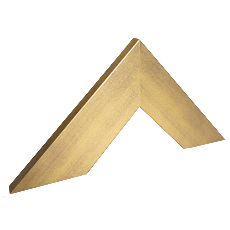 Engineered Wood Flat Mirror, Matte Gold, 33" x 58"