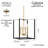 Everly Quinn Paulyne - 4 Light Pendant In Coal Black & Signature Brass Finish