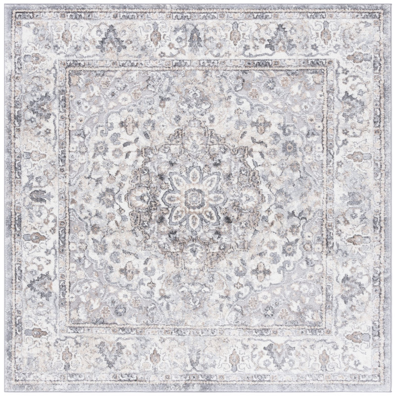 Hanka Performance Oriental Rug, Square 6'7"