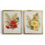 Bouquet de fleurs antique V - toile encadrée de qualité supérieure - prête à être accrochée