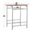 Ensemble de table et de chaises de petit-déjeuner brun classique, peu encombrant, pour cuisines et coins repas chaleureux.