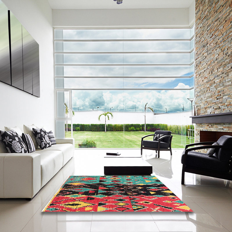 Abstract Indoor Rug, Square 7'