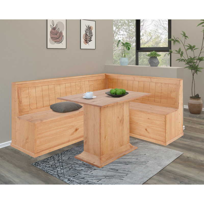 Rosa Solid Wood Dining Table, Brown, 75cm H x 65cm W x 105cm L