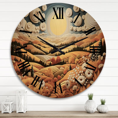 Horloge murale en bois massif Venette
