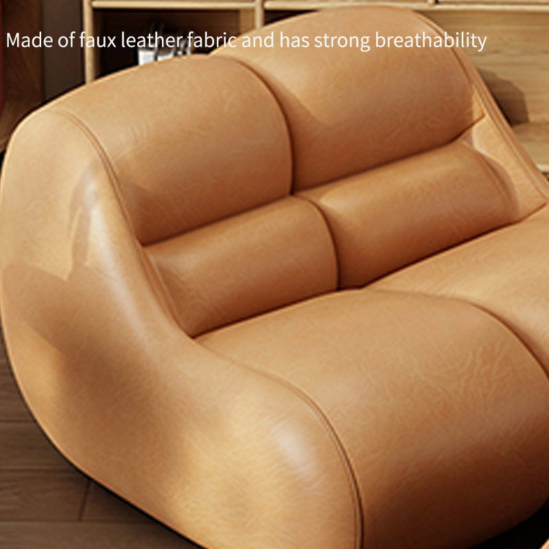 Chaise de loisir légère en bois massif de style luxueux, Orange