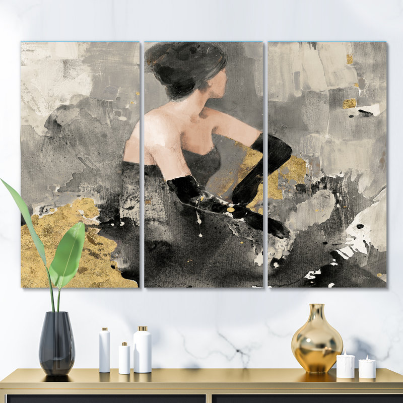 « gold mode danse », reproduction d’image multi-pièces sur toile, H 40 po x l 60 po x P 1 po