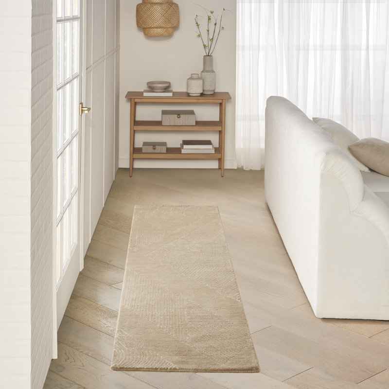 DKNY Pure Patterns 2'3" x 7'6" Camel Modern Indoor Rug, Runner 2'3" x 7'6", Camel