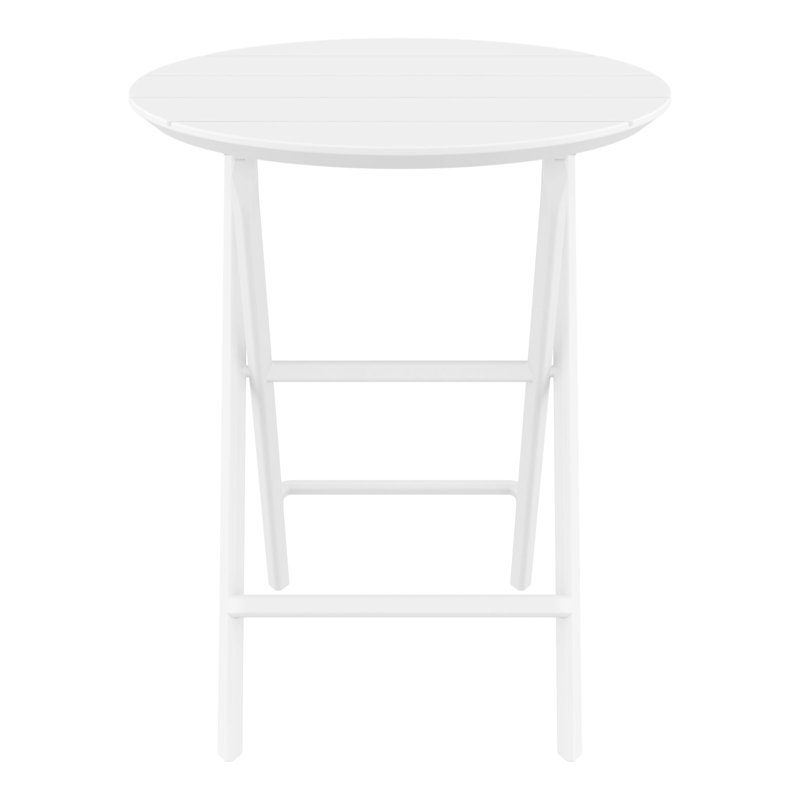 Helen Round Folding Bistro Table, White