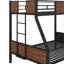 Stylish Modern Twin-Over-Full Steel Frame Bunk Bed