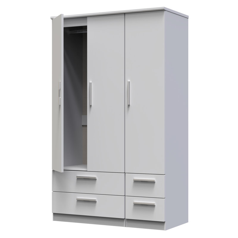 Borgeson Manufactured Wood Wardrobe, Grey Matt