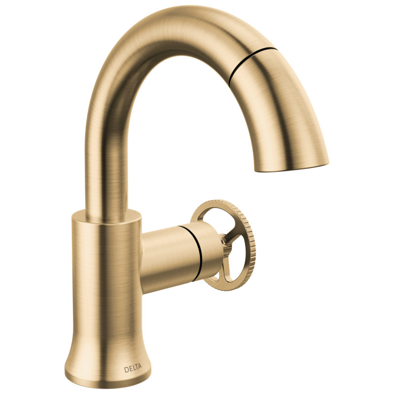 Trinsic Single Hole Pull Out Sprayer Bathroom Faucet, Single Handle Bathroom Sink Faucet, Champagne Bronze