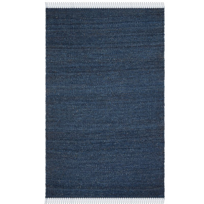  Handmade Tufted Jute/Sisal Navy Area Rug