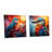 Bird Cubist Skies - Bird Acrylic Wall Art Glass Set Of 2-103920729