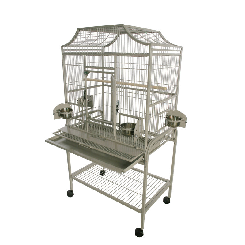 Medium Elegant Flight Cage Platinum , Platinum