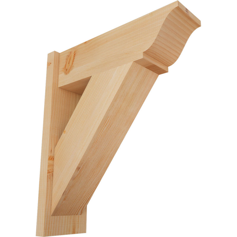 Persienne traditionnelle en bois rustique, P 22 po x H 26 po, Sapin Douglas de 7 1/2 po (lisse)