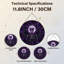 Panneau de vitrail 12 "H Skull Moon