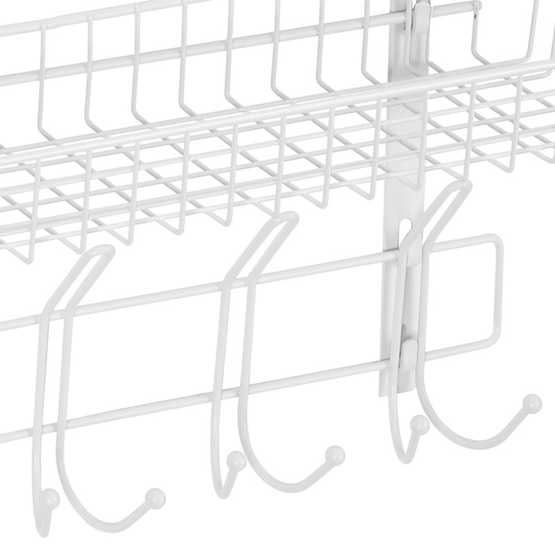 Organisateur de porte d'armoire en acier Maible, Blanc