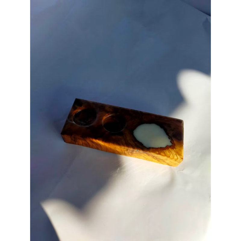 15'' H Wood Tabletop Candle Accessories