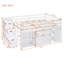 Lit mezzanine double en bois avec bureau d'écriture rétractable et 3 tiroirs, escalier de rangement et tablettes-2027147385