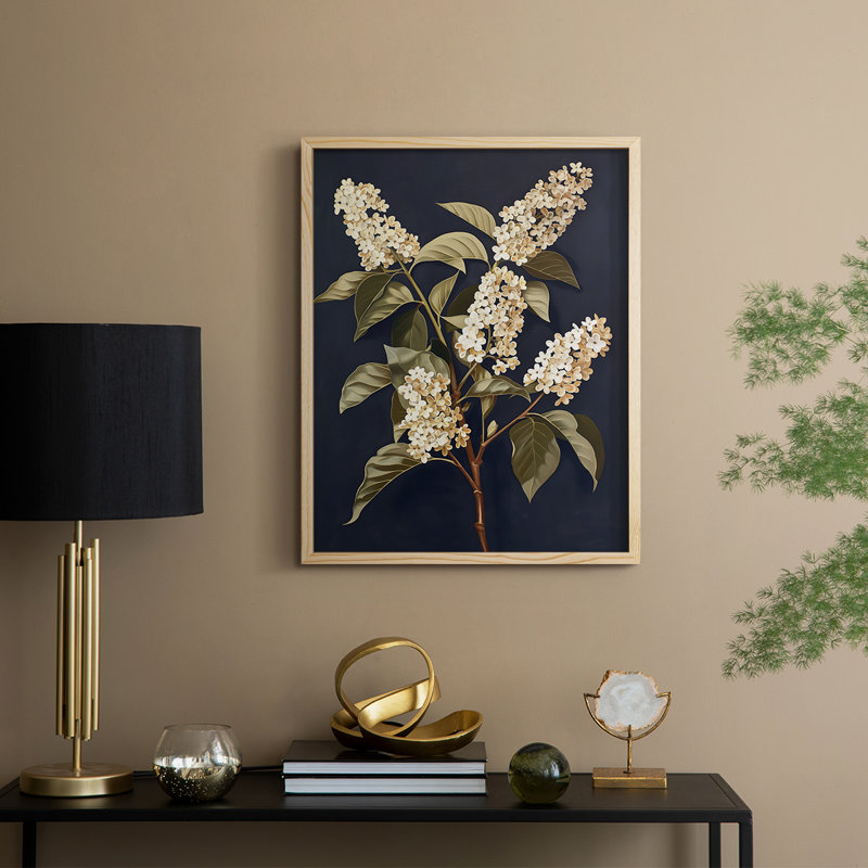Reproduction encadrée FLORAL Series CLV III - bois massif, H 11 po x l 9 po