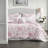 Reversible Bedding Sets, 4 Piece Polyester Quilt, Romantic Floral Home