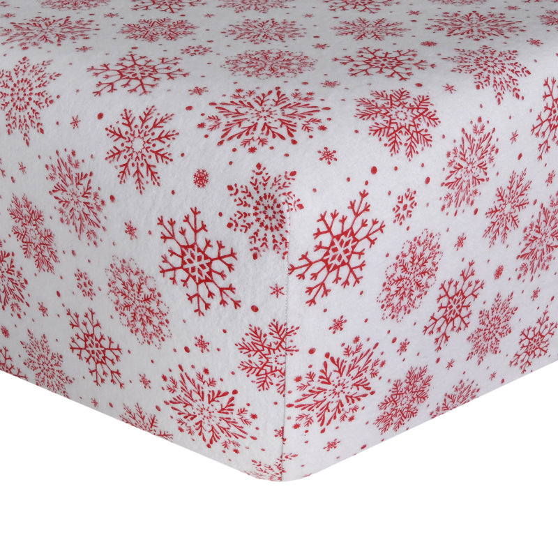 Ensemble de draps 100% flanelle de coton Colyt, Ensemble de draps pour lit double + drap-housse + , Flocons joyeux