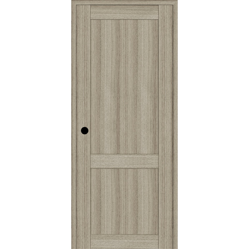 Porte pré-suspendue simple en bois manufacturé 2 panneaux à 2 panneaux, 31,75 po x 83,23 po, Shambor, Oui