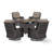 Bonia Outdoor 5-Pieces PE Wicker Patio Chair Seating Group with Cushions and Fire pit-589039207-589039204