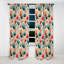 Très doux motif tropical vert et rose II - Rideau occultant - 1 panneau-107545656