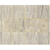 One-of-a-Kind Hand-Knotted 1960s 3'6" x 4'4" Wool Area Rug in Gray/Yellow