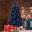 Arbre de Noël noir 8 pi avec 600 lumières DEL blanches-953944778