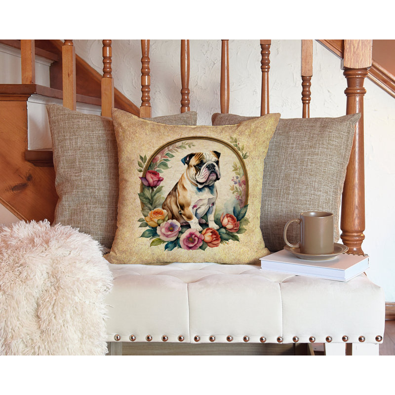 Coussin décoratif intérieur / extérieur en polyester , H 14 po x l 14 po x P 3 po