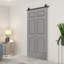 Porte de grange pliante à panneaux en panneau de fibres à densité moyenne avec ensemble de quincaillerie d'installation-89200914-87350884