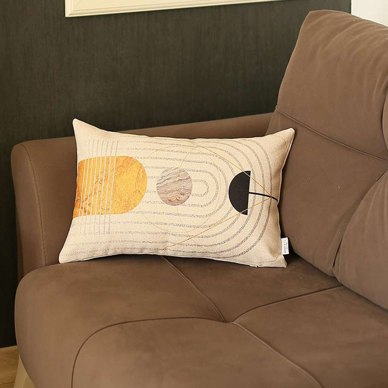 Reversible Pillow Insert, White Geometric
