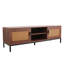 Console de télévision 59 po Mid Century Modern pour téléviseur de 65 po ou moins avec portes coulissantes