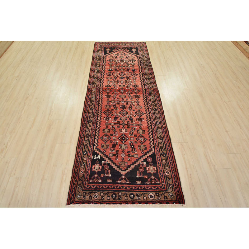 Tapis unique rouge de 3 pi 6 po x 9 pi 7 po