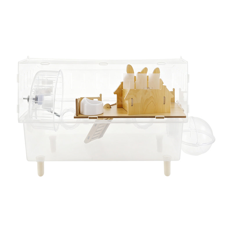 Acrylique maison de hamster et cage transparente pour petits animaux, hamsters et gerbes nains