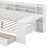 Full Size Daybed With Storage Shelves, Multi-Functional Bed With Two Storage Drawers And Study Desk-471091851