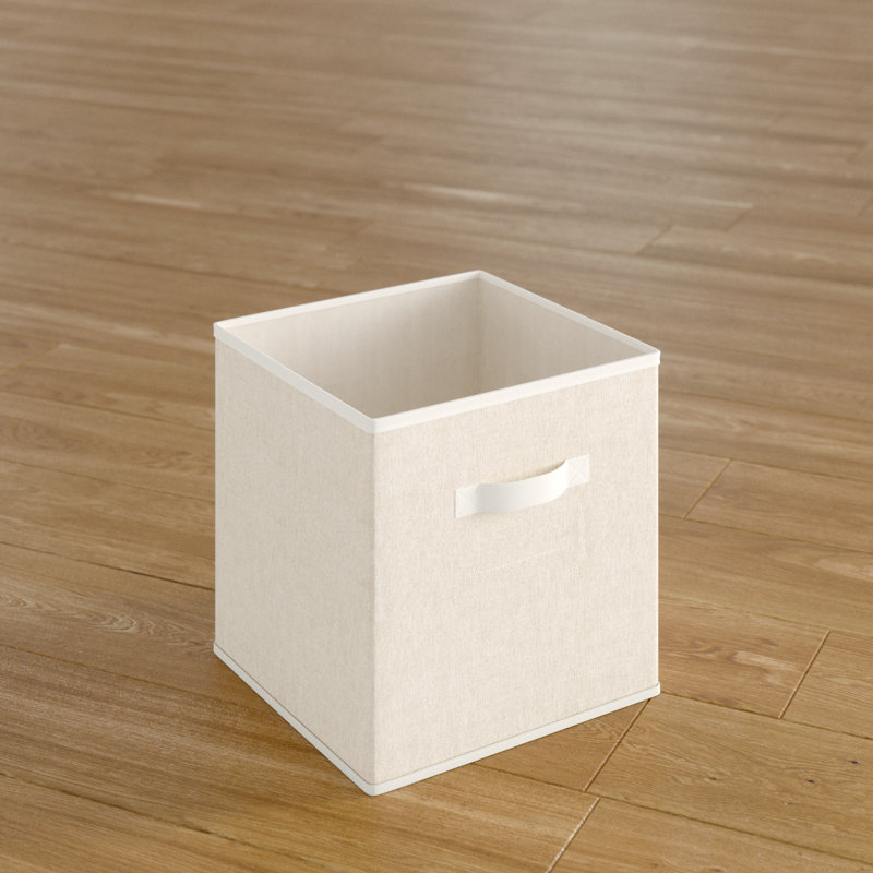 Rasiah Collapsible Fabric Bin, Beige